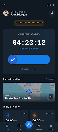 Employee punch dashboard